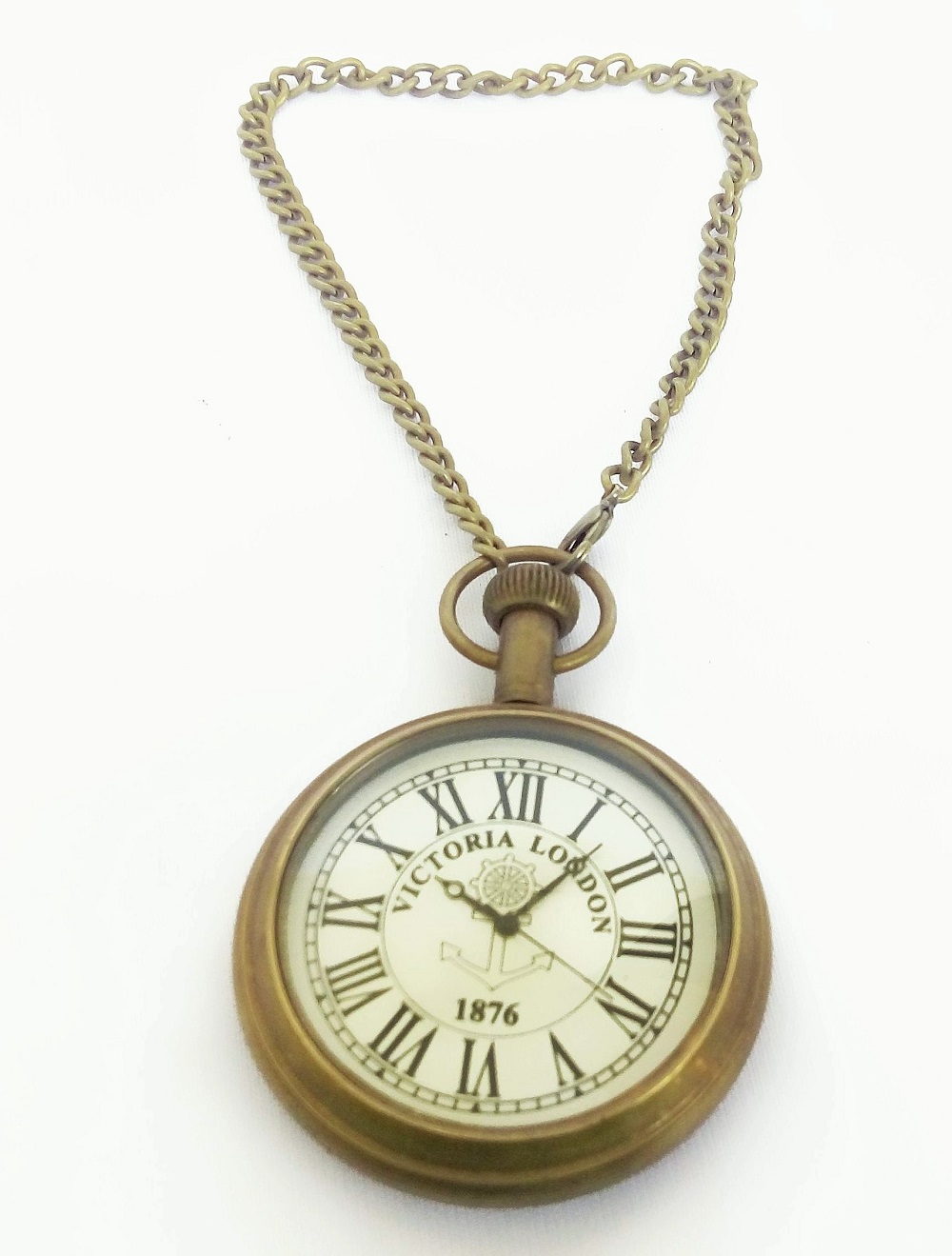 Buy Kartique Antique style brass pocket watch with Roman Numbers
